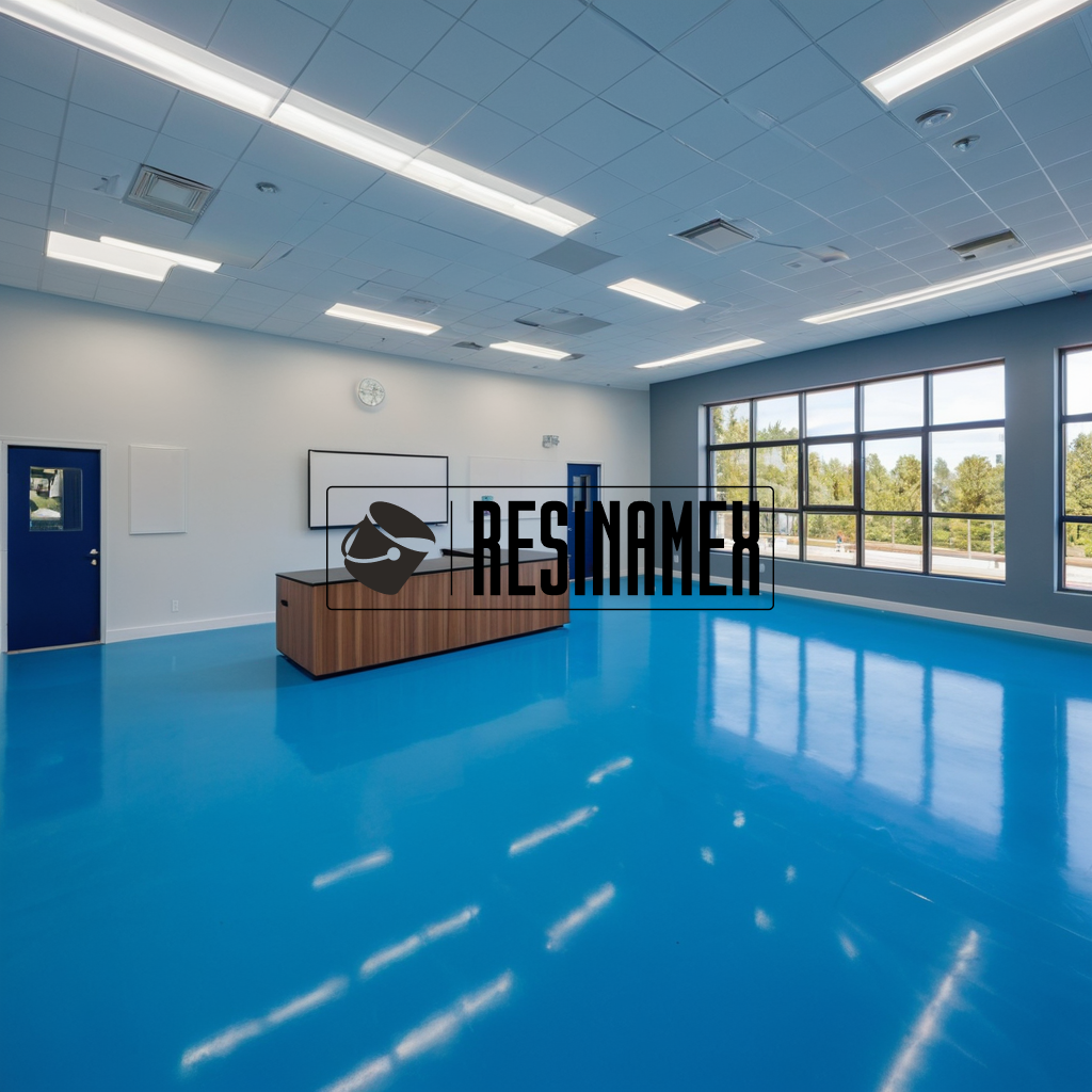 Instalación de Pisos Epoxicos para Zonas de Actividades Recreativas Educativas al Aire Libre en León Guanajuato por RESINAMEX