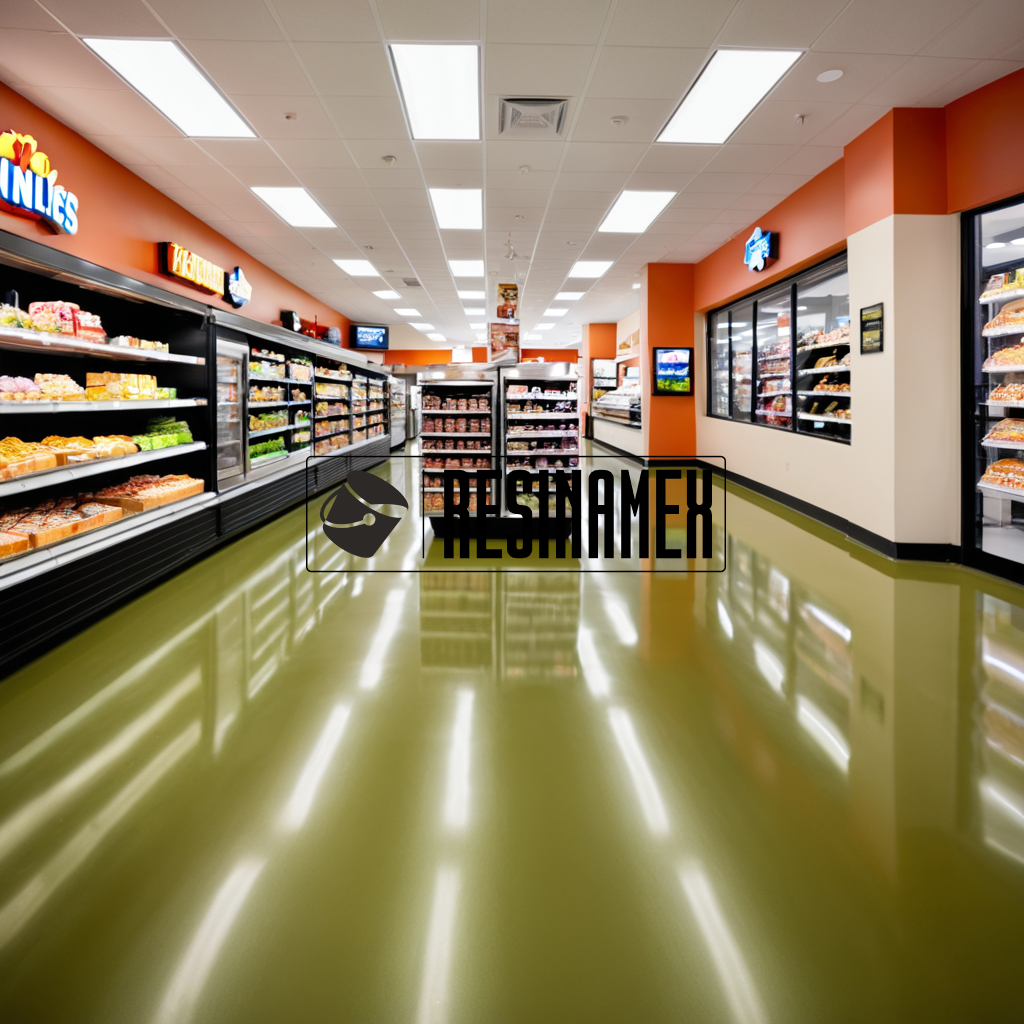 Instalación de Pisos Epóxicos para Centros Comerciales Alimenticios en León Guanajuato por RESINAMEX