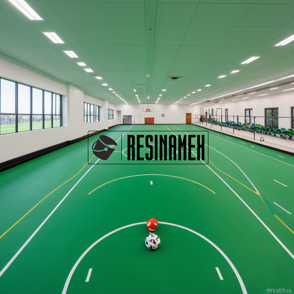 Instalación de Pisos Epoxicos para Centros Deportivos Infantiles Escolares en León Guanajuato por RESINAMEX