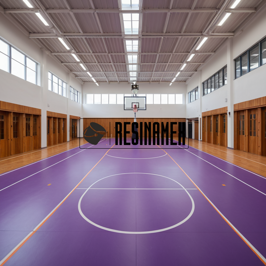 Instalación de Pisos Epoxicos para Centros Deportivos Comunitarios en León Guanajuato por RESINAMEX