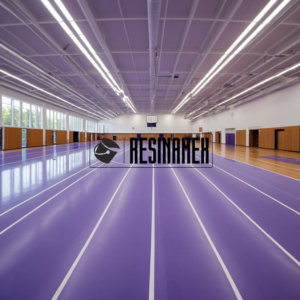 Instalación de Pisos Epoxicos para Centros Deportivos Comunitarios Escolares Técnicos Animados en León Guanajuato por RESINAMEX
