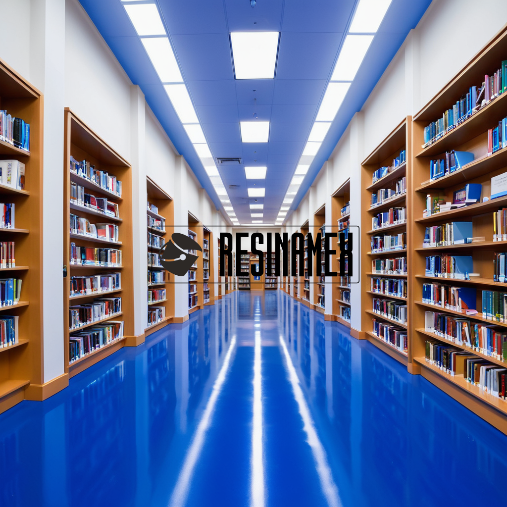Instalación de Pisos Epóxicos para Bibliotecas Municipales en León Guanajuato por RESINAMEX