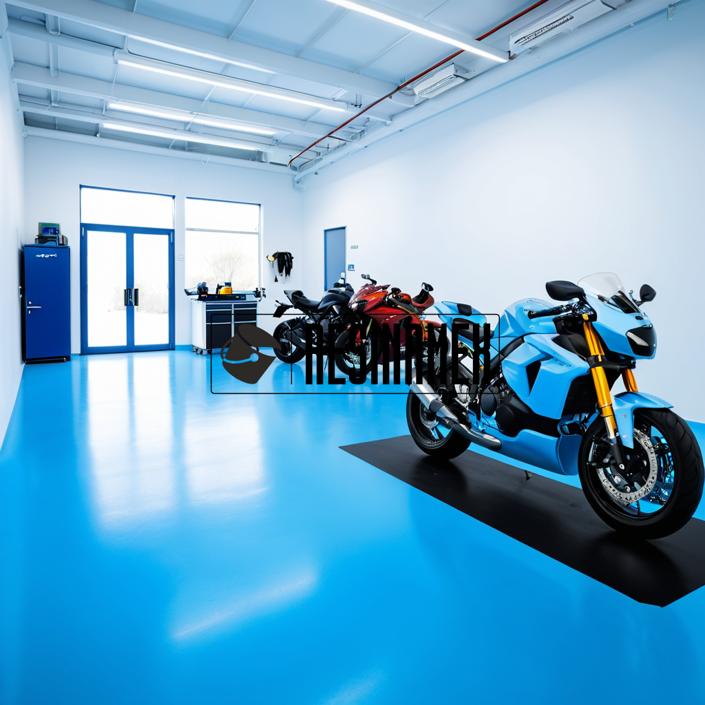 Instalación de Pisos Epóxicos para Talleres de Motocicletas en León Guanajuato por RESINAMEX