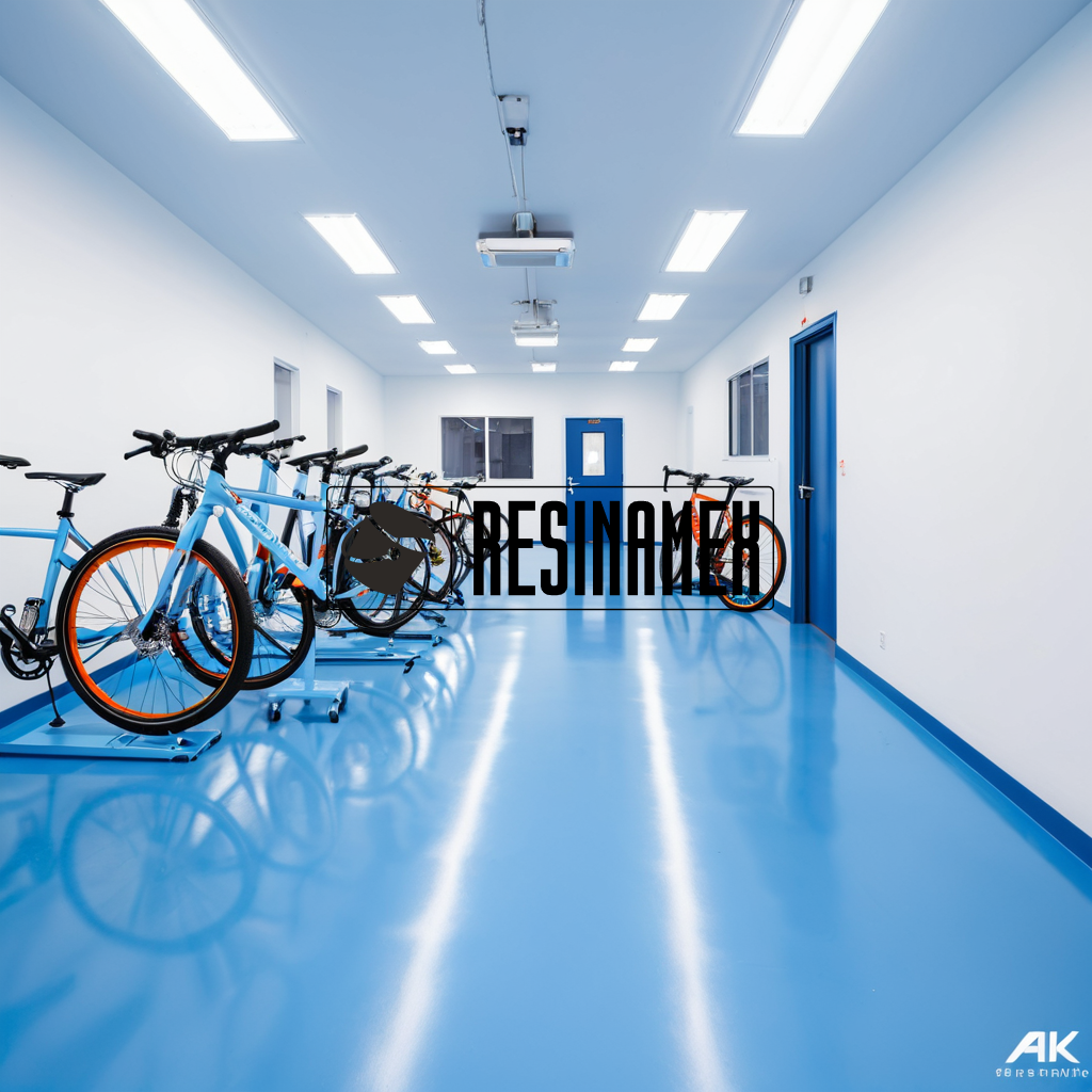 Instalación de Pisos Epóxicos para Talleres de Reparación de Bicicletas en León Guanajuato por RESINAMEX