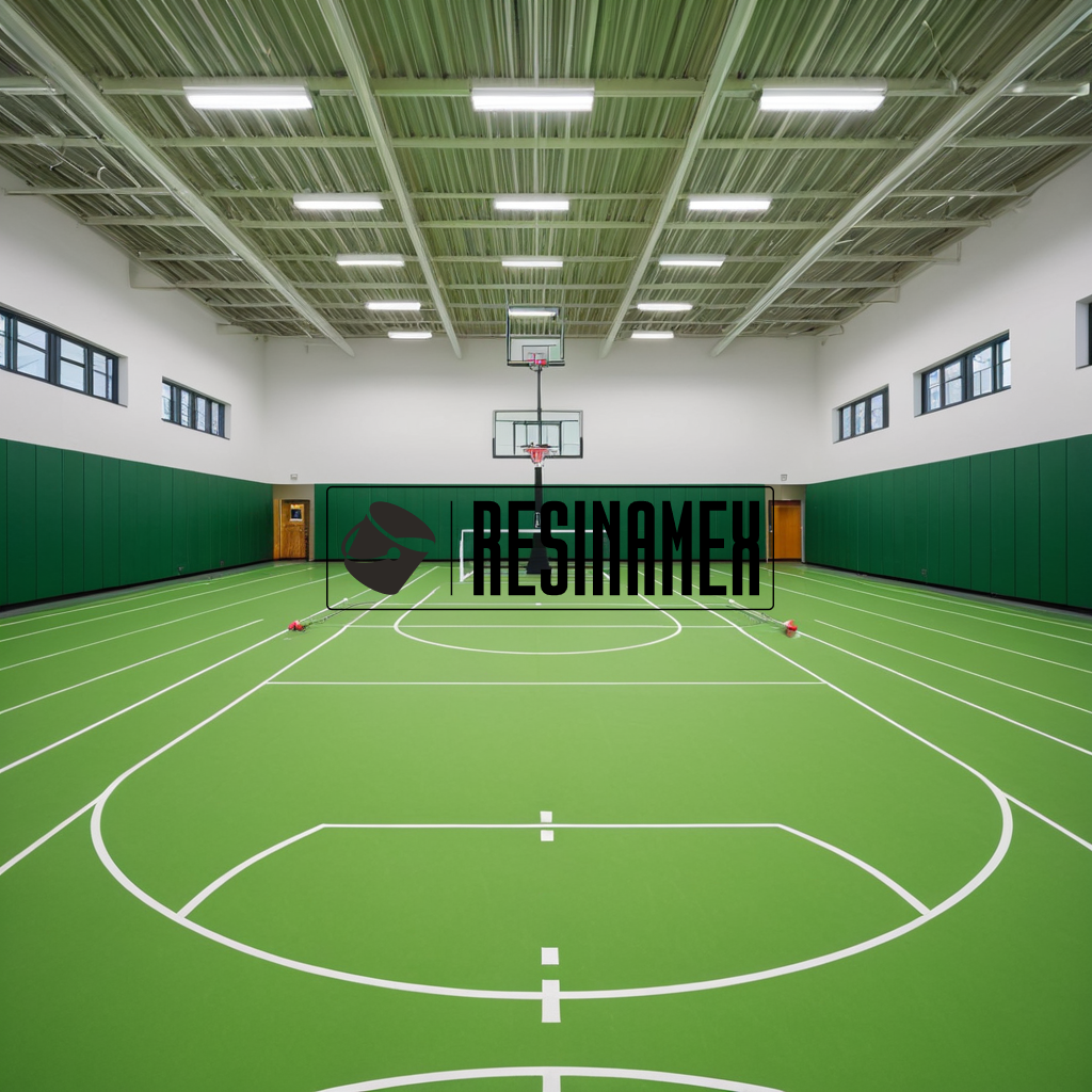 Instalación de Pisos Epóxicos para Centros Deportivos Escolares en León Guanajuato por RESINAMEX