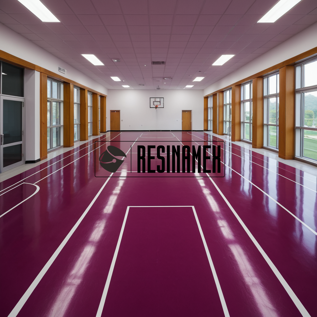 Instalación de Pisos Epóxicos en Centros Deportivos Universitarios Escolares Técnicos Animados por RESINAMEX
