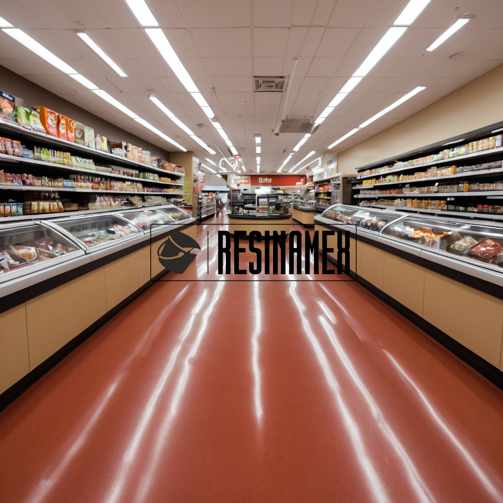 Instalación de Pisos Epóxicos en Supermercado en León Guanajuato por RESINAMEX