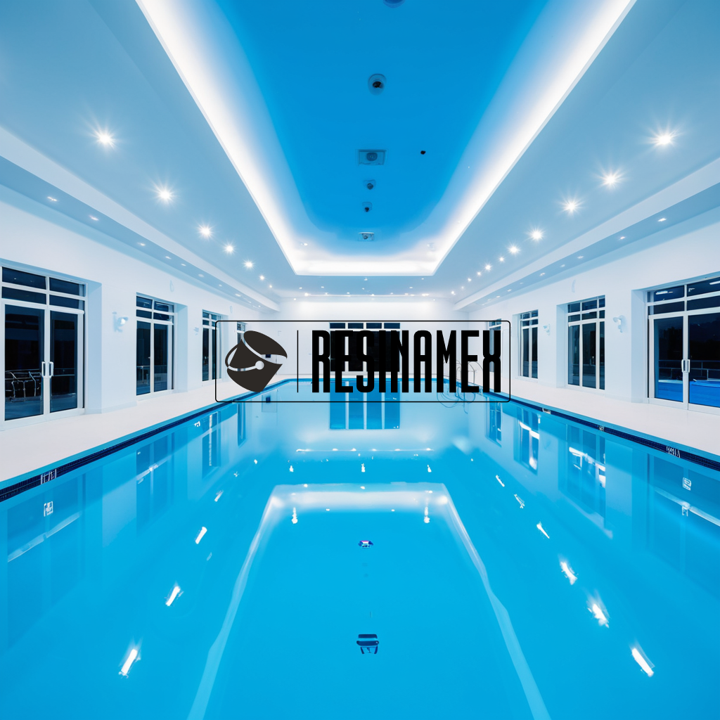 Instalación de Pisos Epóxicos para Piscinas Olímpicas en León Guanajuato por RESINAMEX