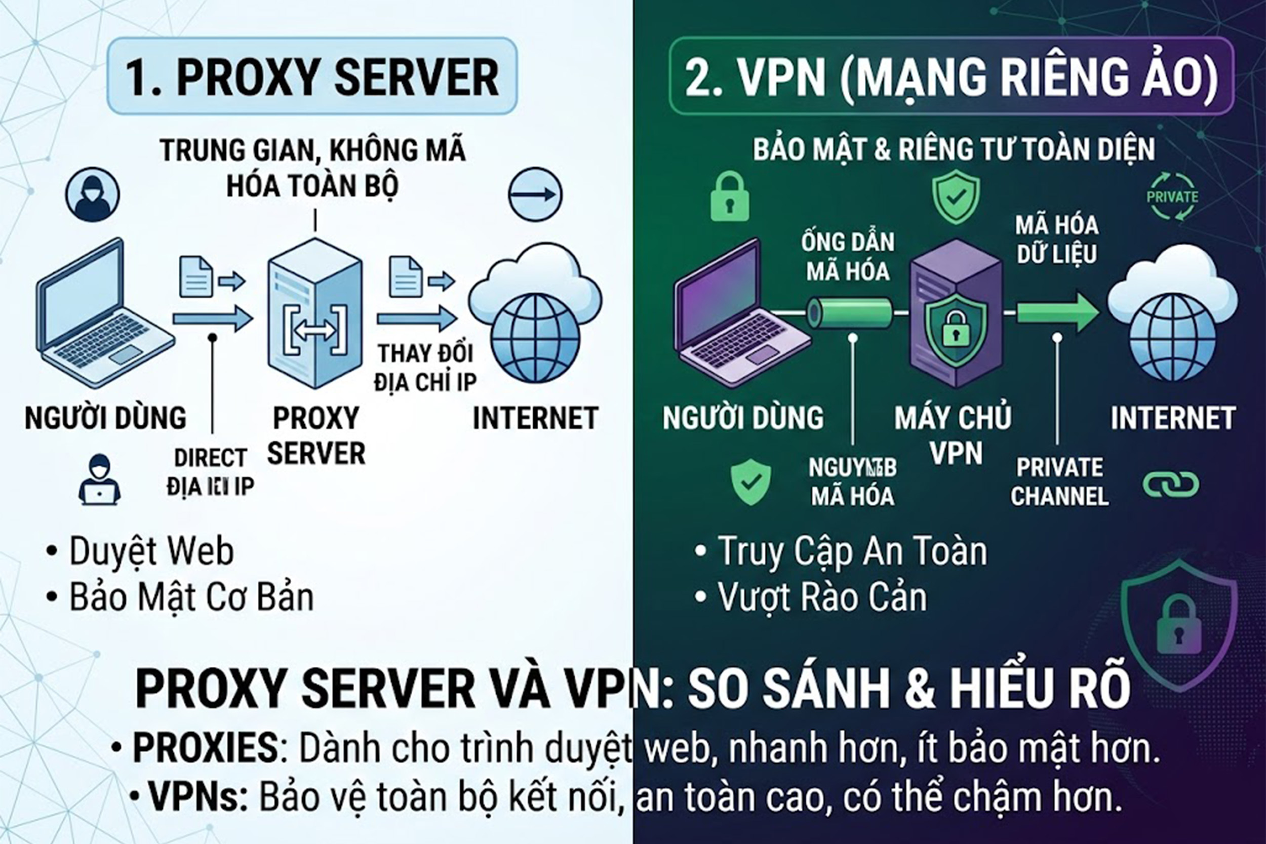 Proxy Server v&agrave; VPN