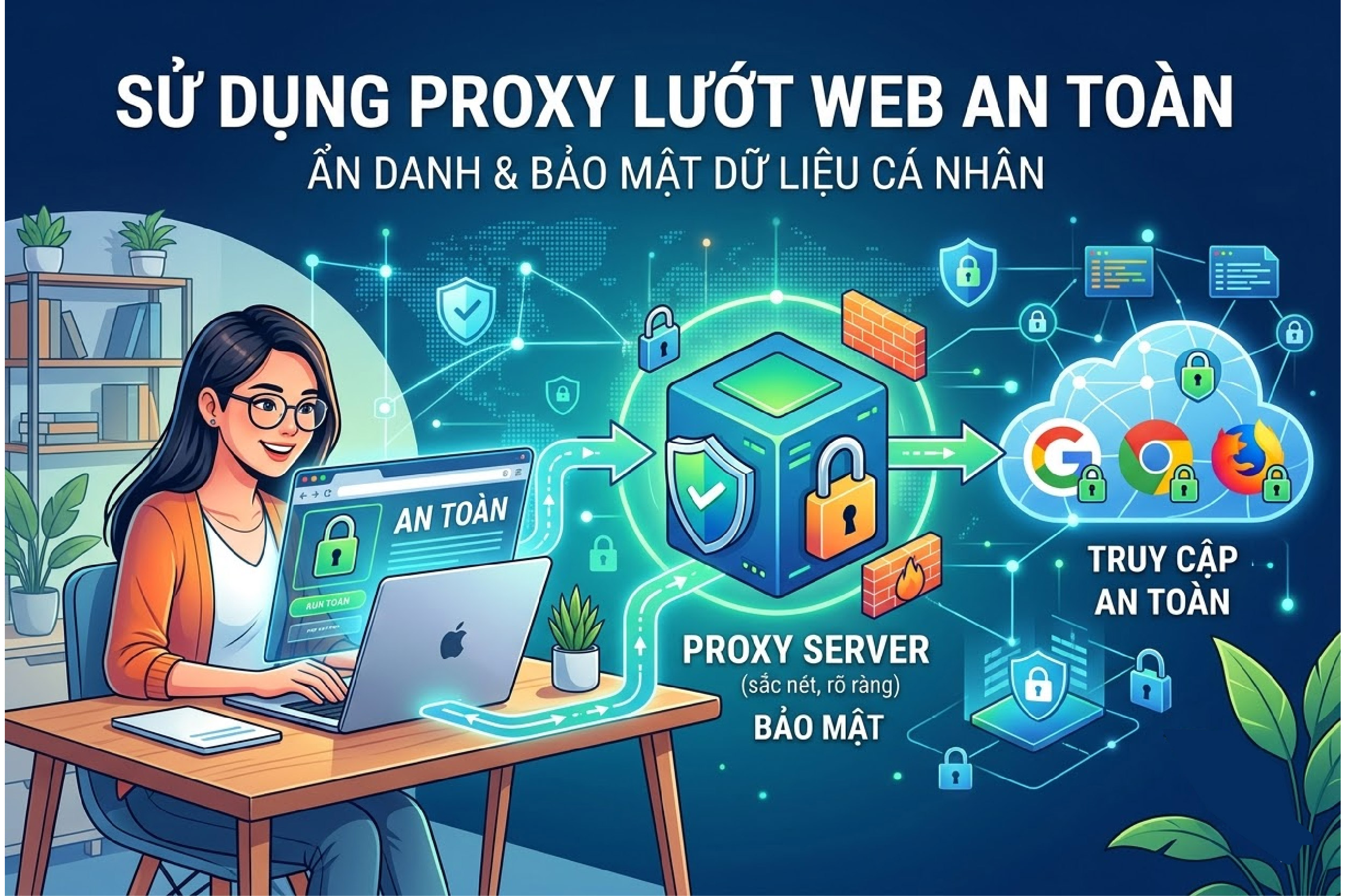 Sử dụng proxy lướt web an to&agrave;n