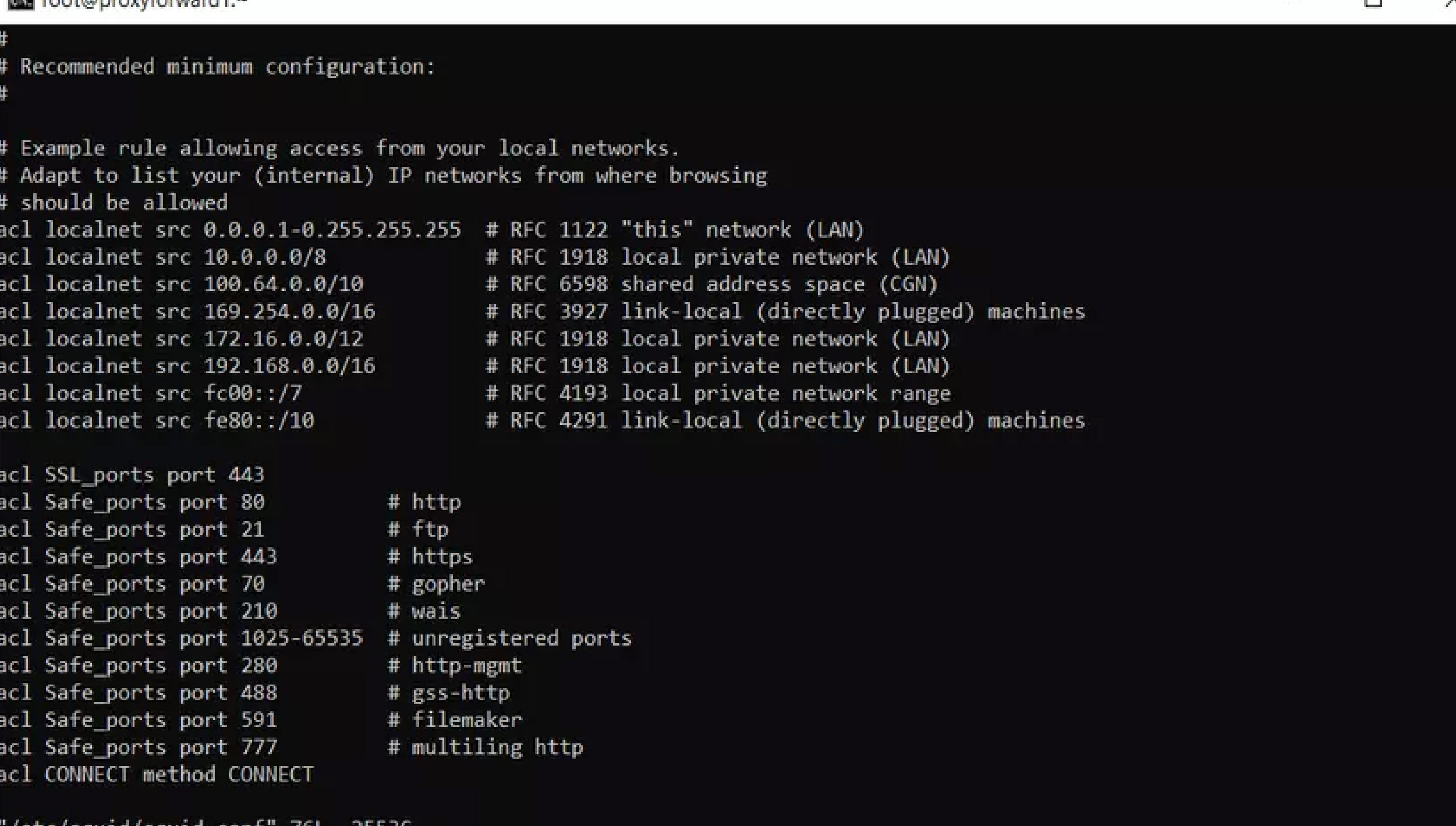 Xem c&agrave;i đặt cấu h&igrave;nh Squid
