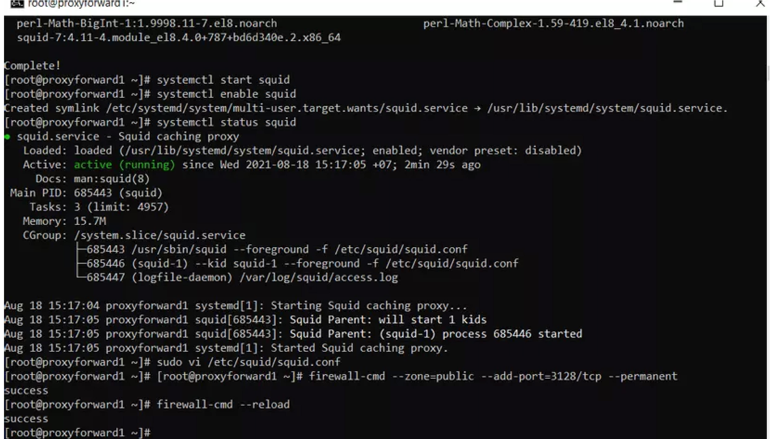 Mở cổng kết nối Proxy