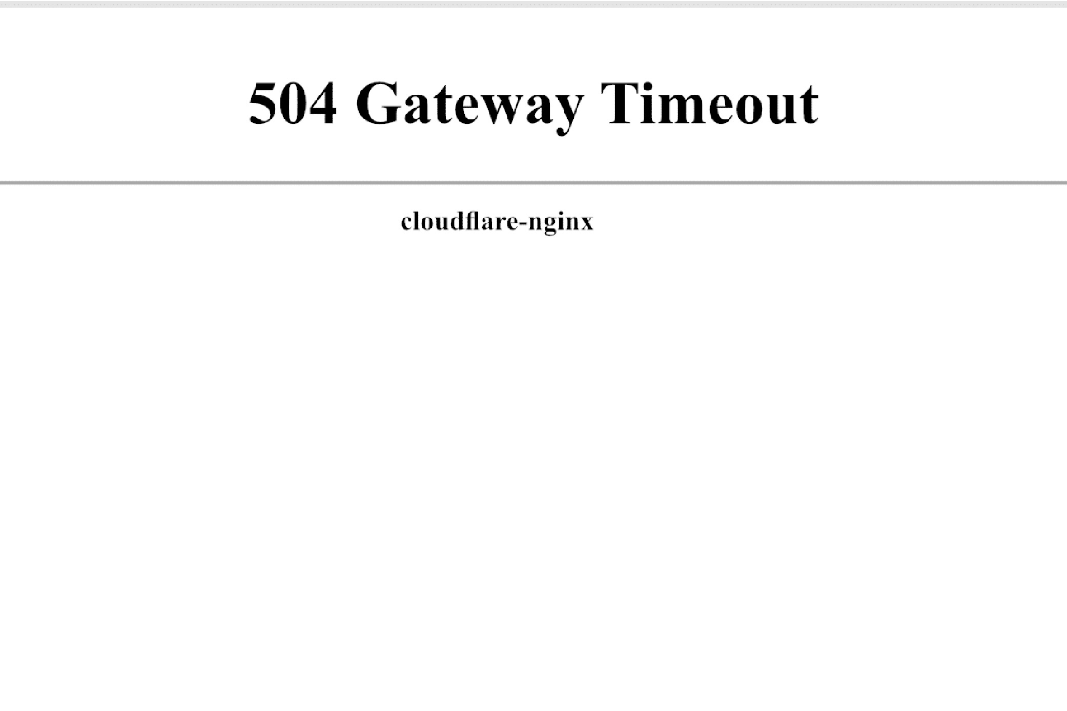 504 Gateway Timeout