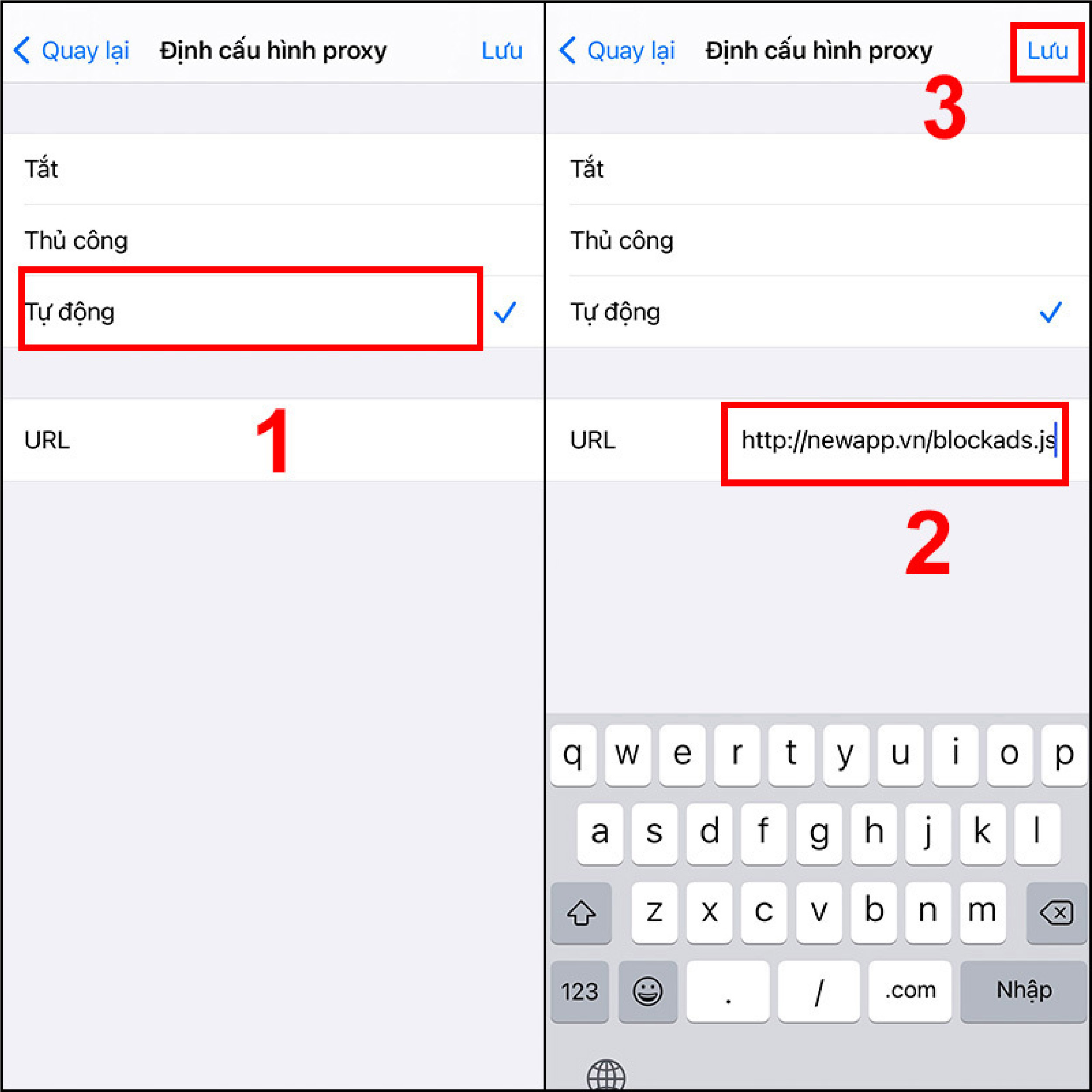 Xem Proxy tr&ecirc;n iPhone