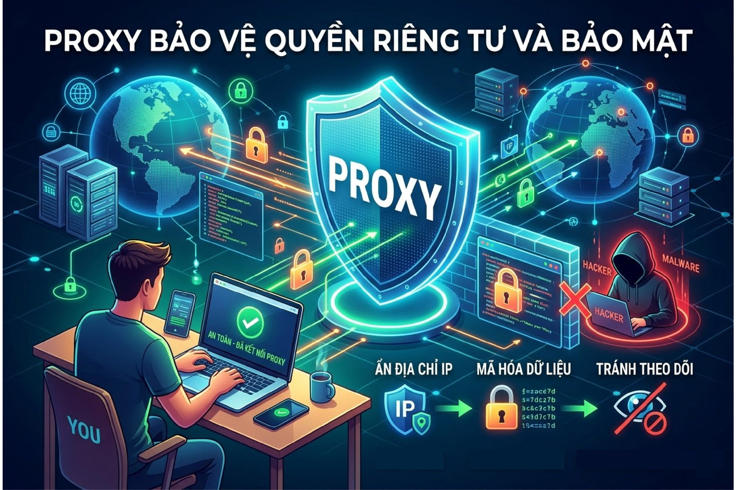 Proxy bảo vệ quyền ri&ecirc;ng tư v&agrave; bảo mật