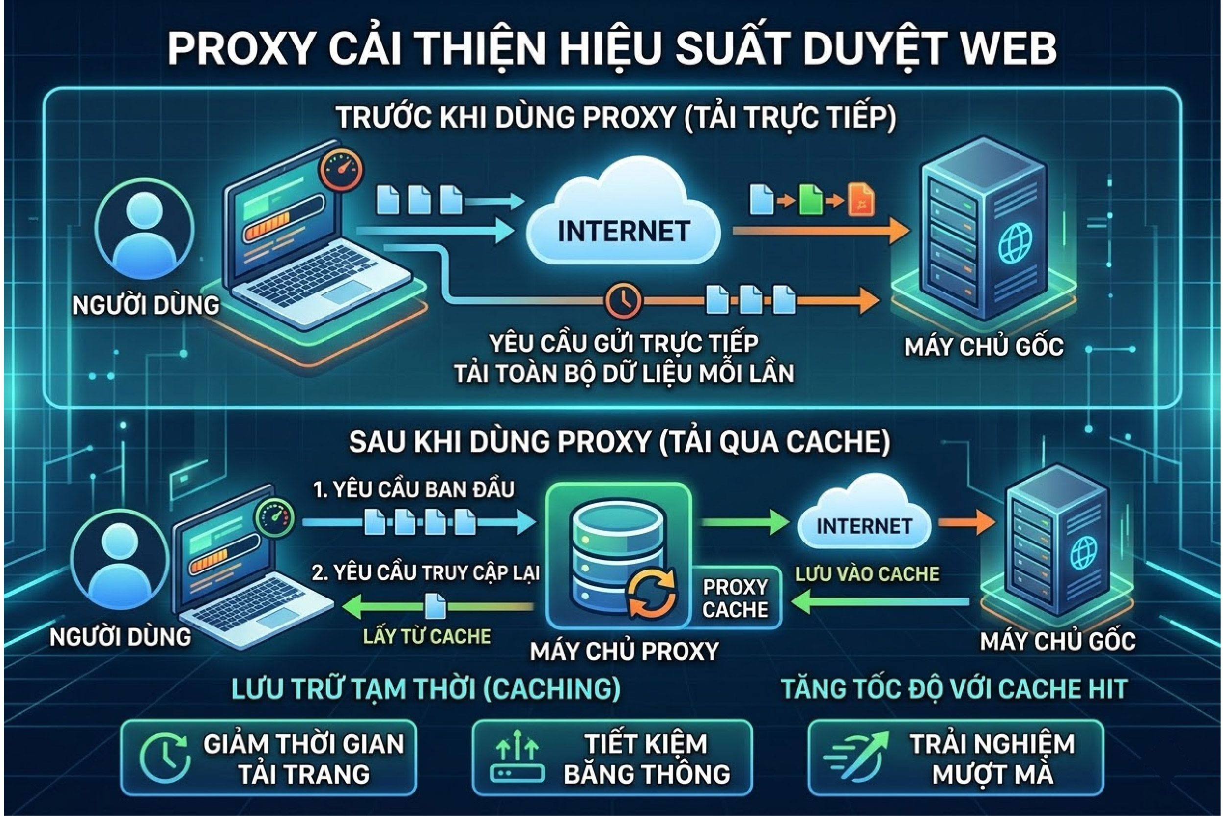 Proxy cải thiện hiệu suất duyệt web