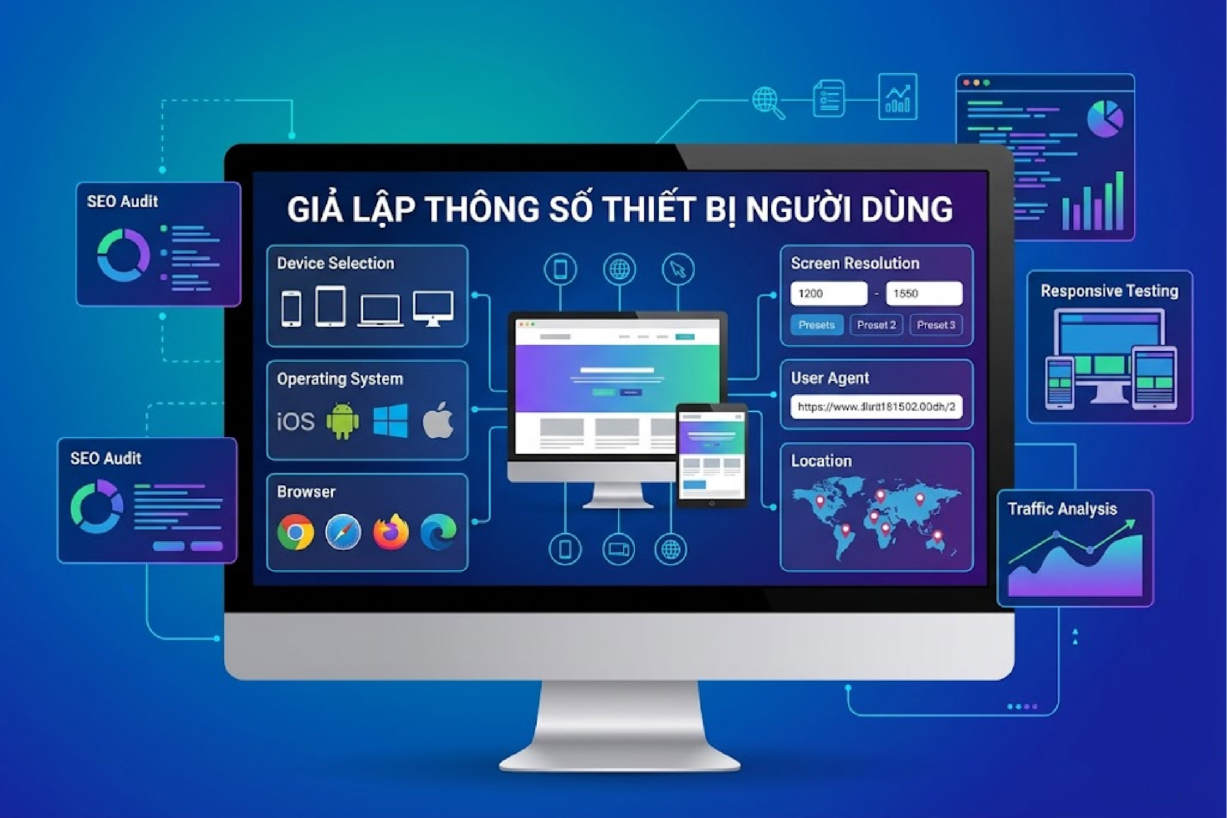 Giả lập th&ocirc;ng số thiết bị người d&ugrave;ng