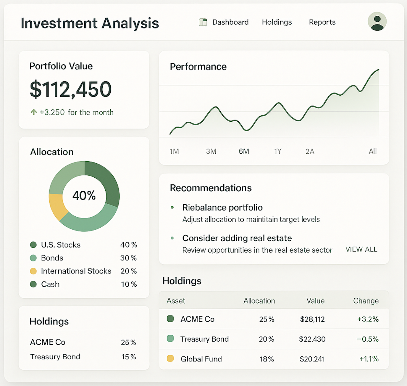 Investment Portfolio Manager - web cloud application