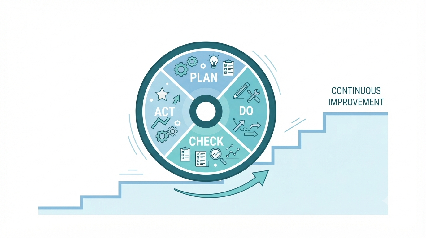 Roue de Deming (PDCA) : les 4 étapes pour une amélioration continue efficace