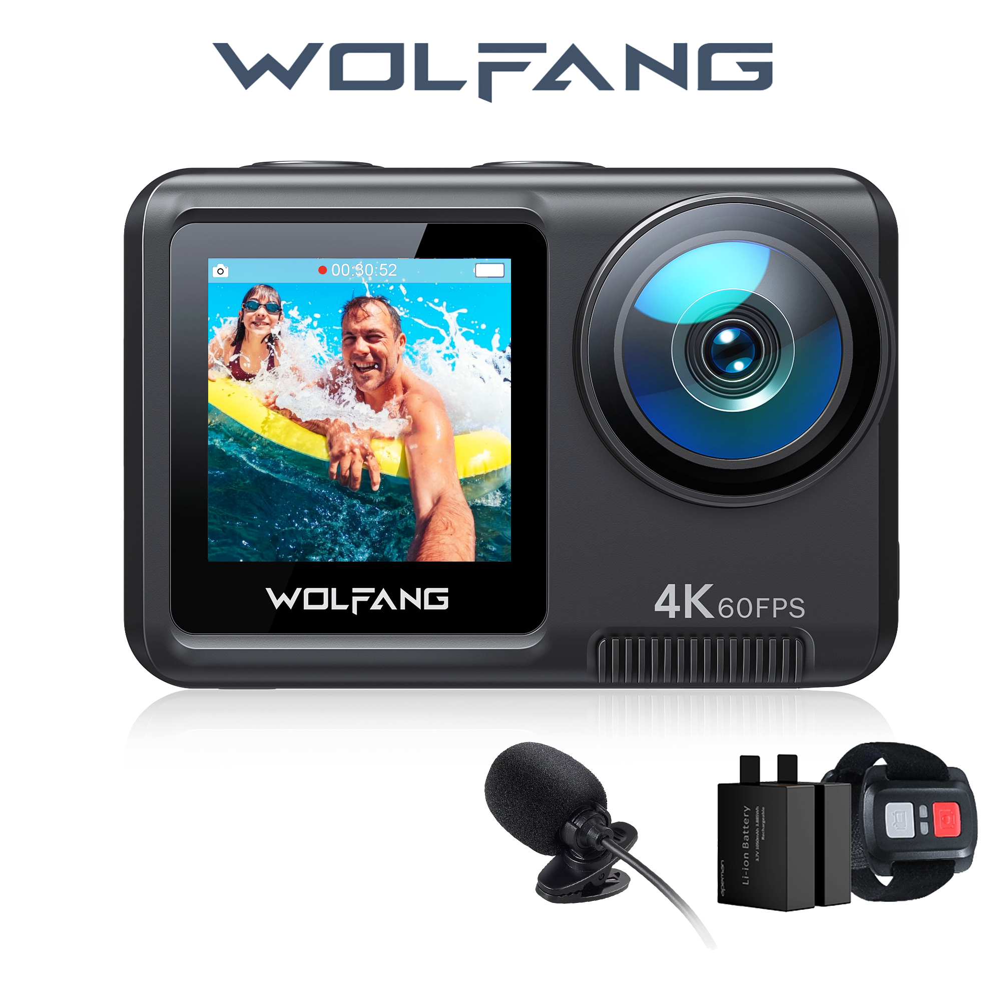 Action cam 4K, 20MP WiFi 40M Fotocamera subacquea impermeabile ULTRA HD