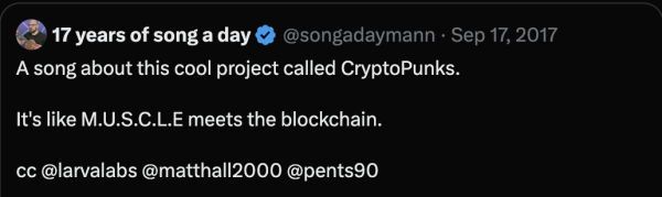 CryptoPunks Tweet