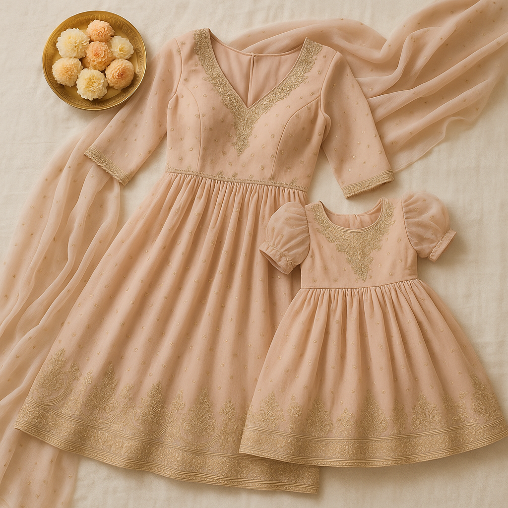Mother Daughter Matching Ethnic Wear for Festivals & Weddings