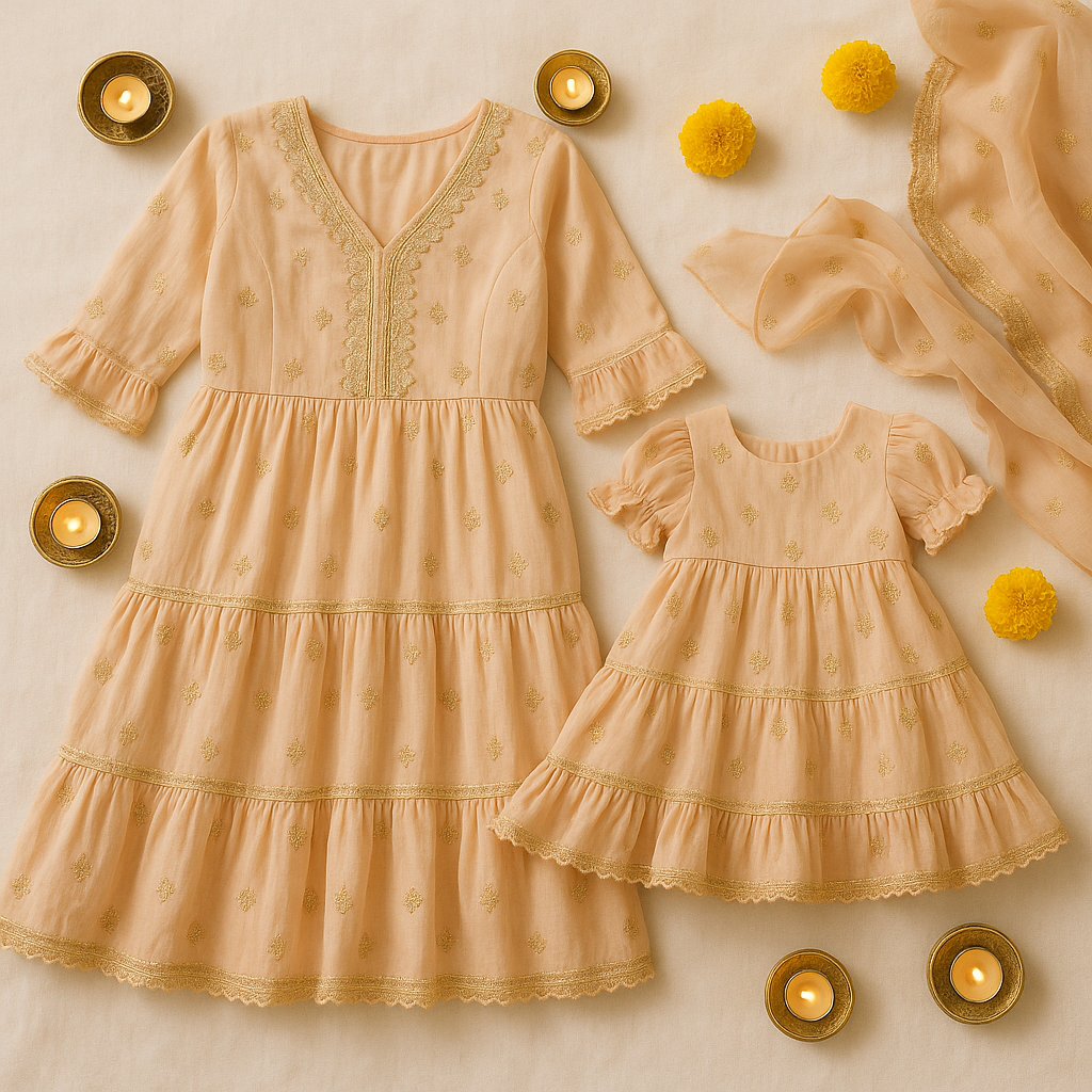 Why Every Indian Mom Needs a Fairy Frills Twinning Set This Season