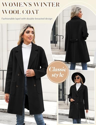 Vue 2 de Long Manteau Femme Hiver