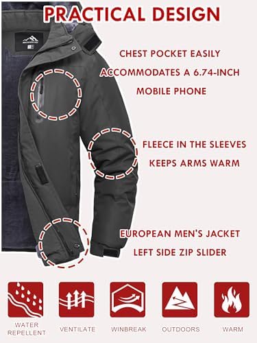 Vue 3 de Hommes Double Chaud Veste