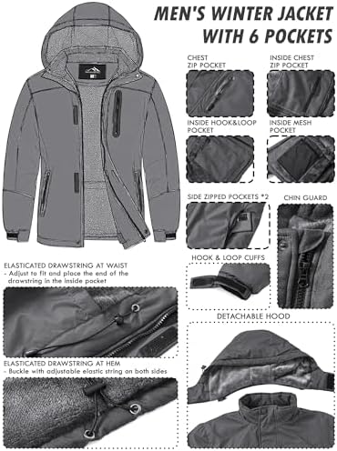 Vue 4 de Hommes Double Chaud Veste