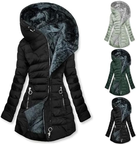 Vue 2 de Manteau Long Matelasse Pour