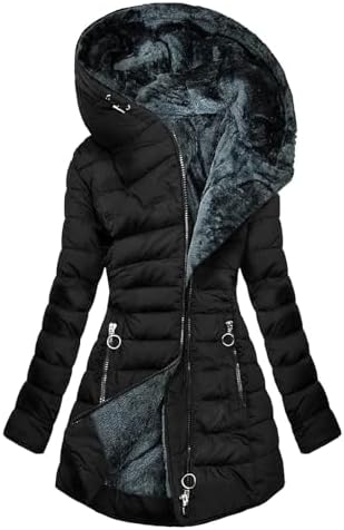 Vue 3 de Manteau Long Matelasse Pour