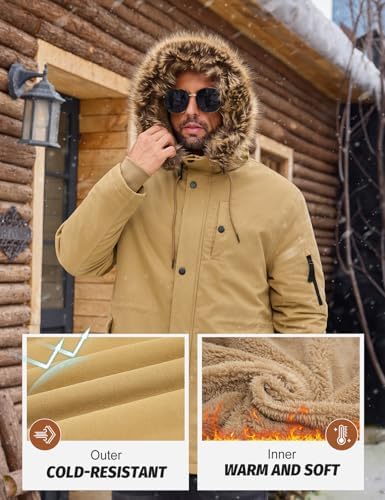Vue 4 de Manteau Homme Hiver Veste