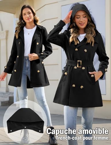 Vue 5 de Trench Coat Femme Double