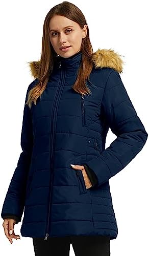 Vue 3 de Femme Manteaux Dhiver Longue