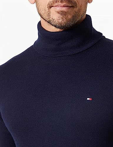 Vue 3 de Pull Col Roule Coton