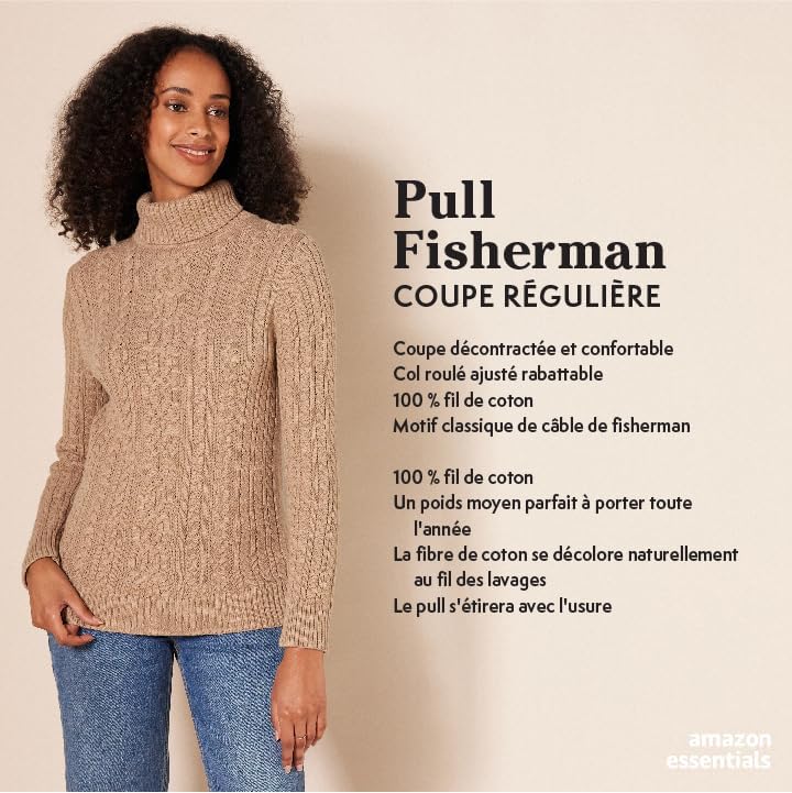 Vue 2 de Femme Pull Col Roule
