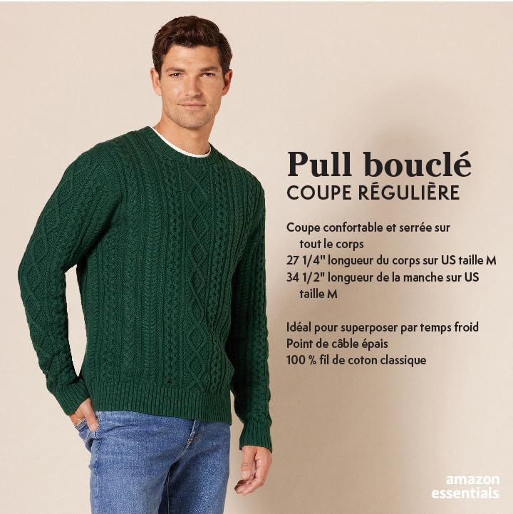 Vue 2 de Homme Pull Rasducou Torsade