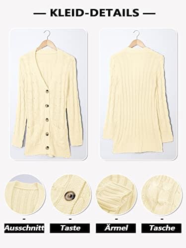 Vue 3 de Cardigan Long Elegant Ouvert