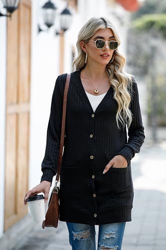Vue 2 de Gilet Femme Cardigan Long