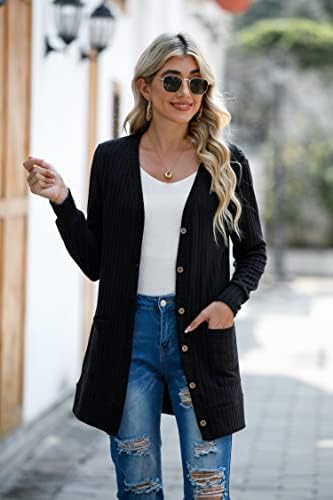 Vue 4 de Gilet Femme Cardigan Long