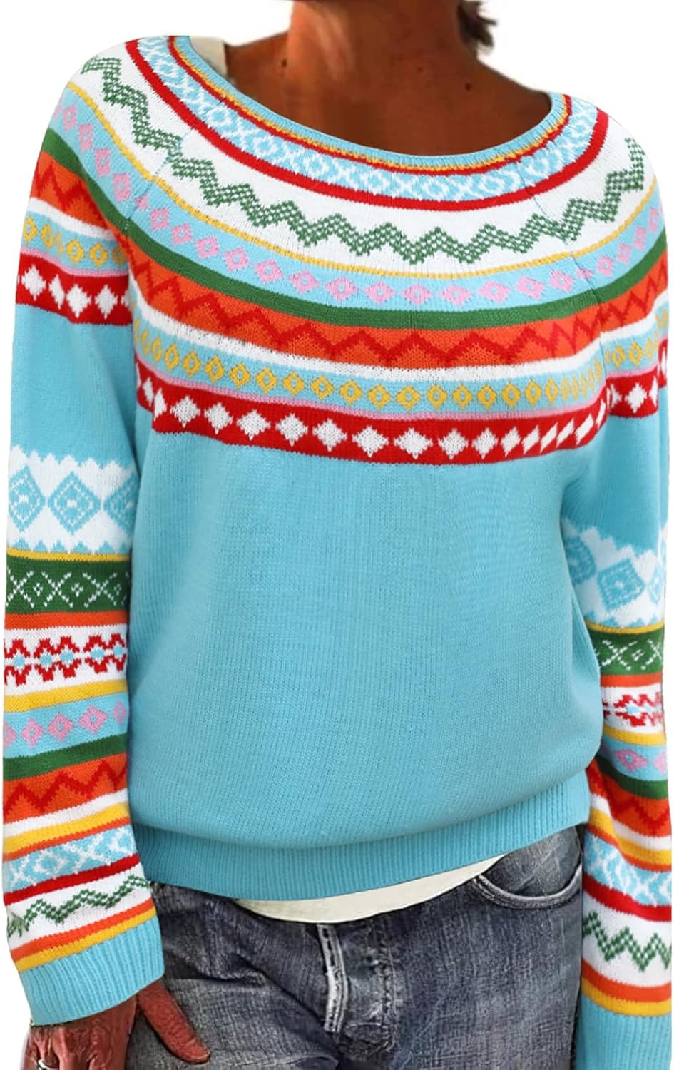 Pull Jacquard Femme Norvegien