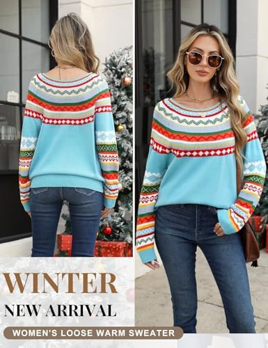 Vue 3 de Pull Jacquard Femme Norvegien