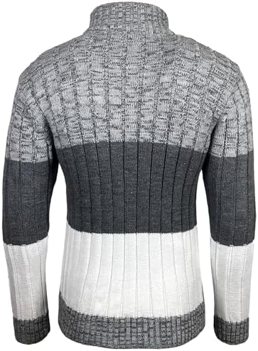 Vue 2 de Pull Homme Col Montant