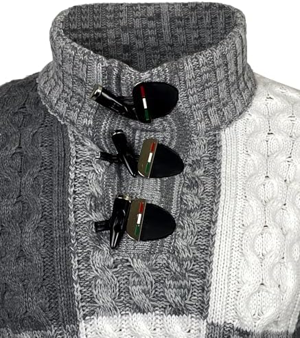 Vue 3 de Pull Homme Col Montant