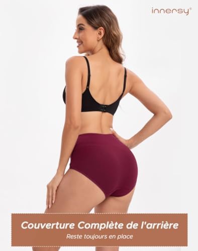 Vue 3 de Culotte Femme Coton Taille