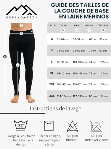 Vue 7 de Sous Vetement Merinos Homme