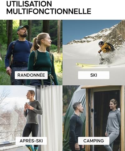 Vue 4 de Leggings Thermiques En Laine