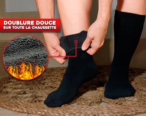 Vue 4 de Paires Chaussettes Thermiques Femme