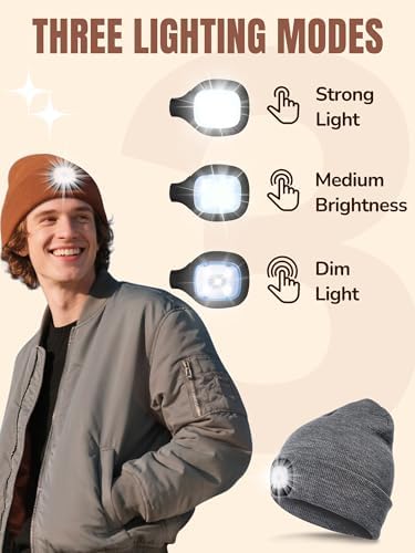Vue 2 de Led Bonnet Tricotes Hommes
